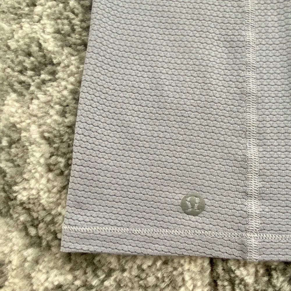 lululemon athletica Light Gray and White Striped Racerback Tank